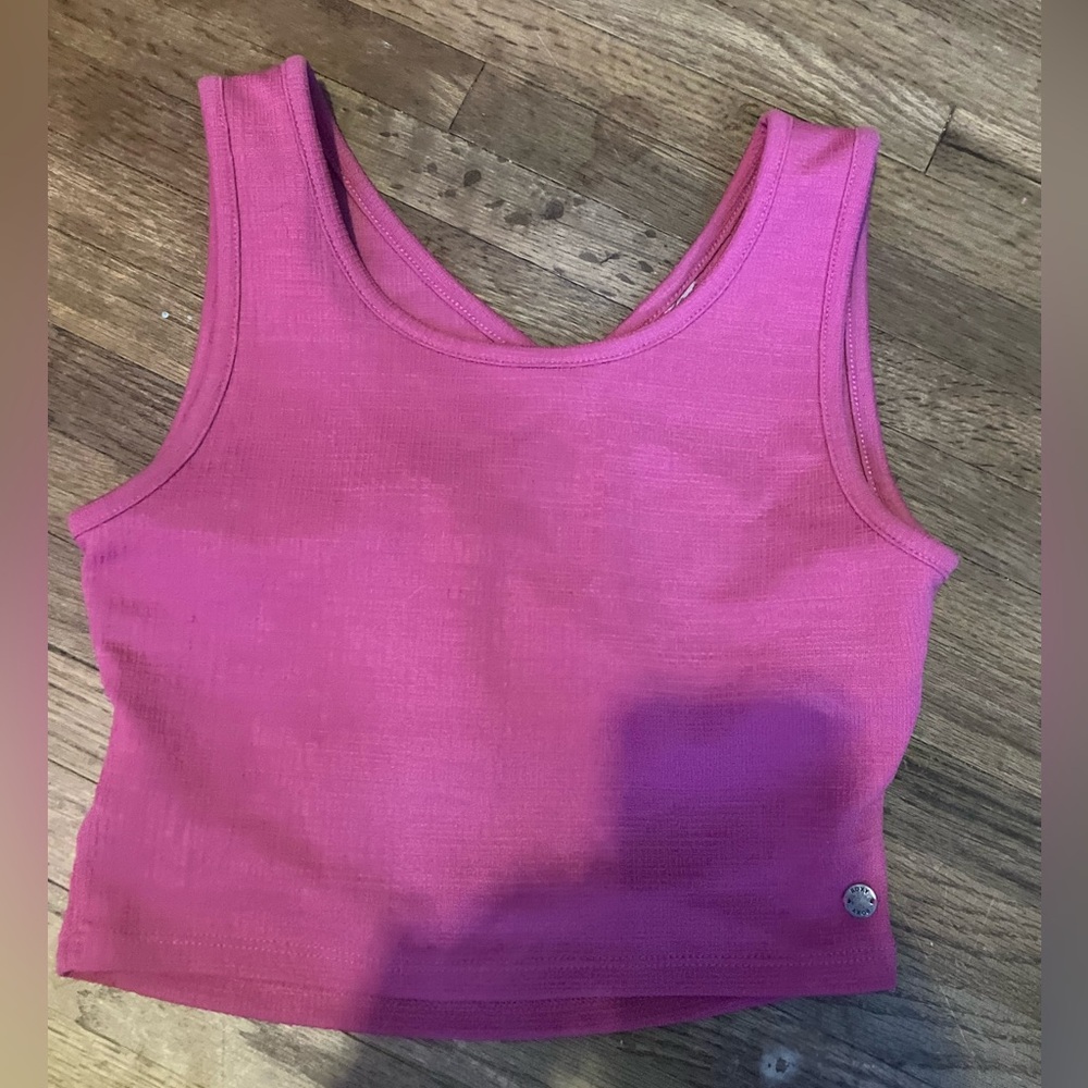 Roxy pink compression tank top